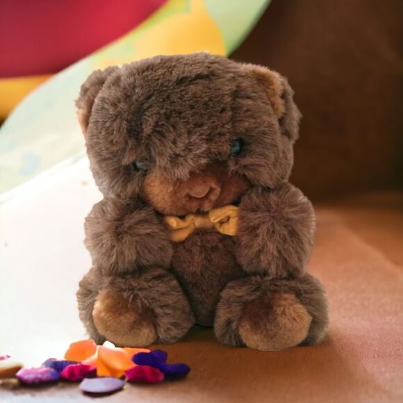 AMERICA WEGO Groom Teddy Bear Plush Vintage Stuffed Animal Korea Textured Brown. - Picture 12 of 16